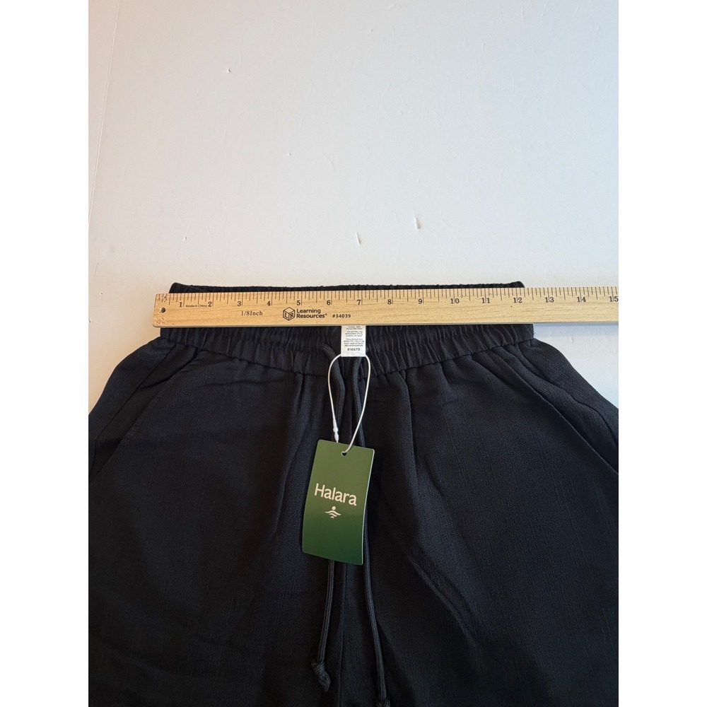 Halara Black Wide Leg Flowy Trousers XS High Waisted Drawstring Pants - Picture 5 of 7